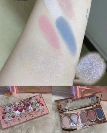 Flower Knows Strawberry Rococo Series Embossed Blush Velvet Matte Lip Glaze in retro perfume bottle design