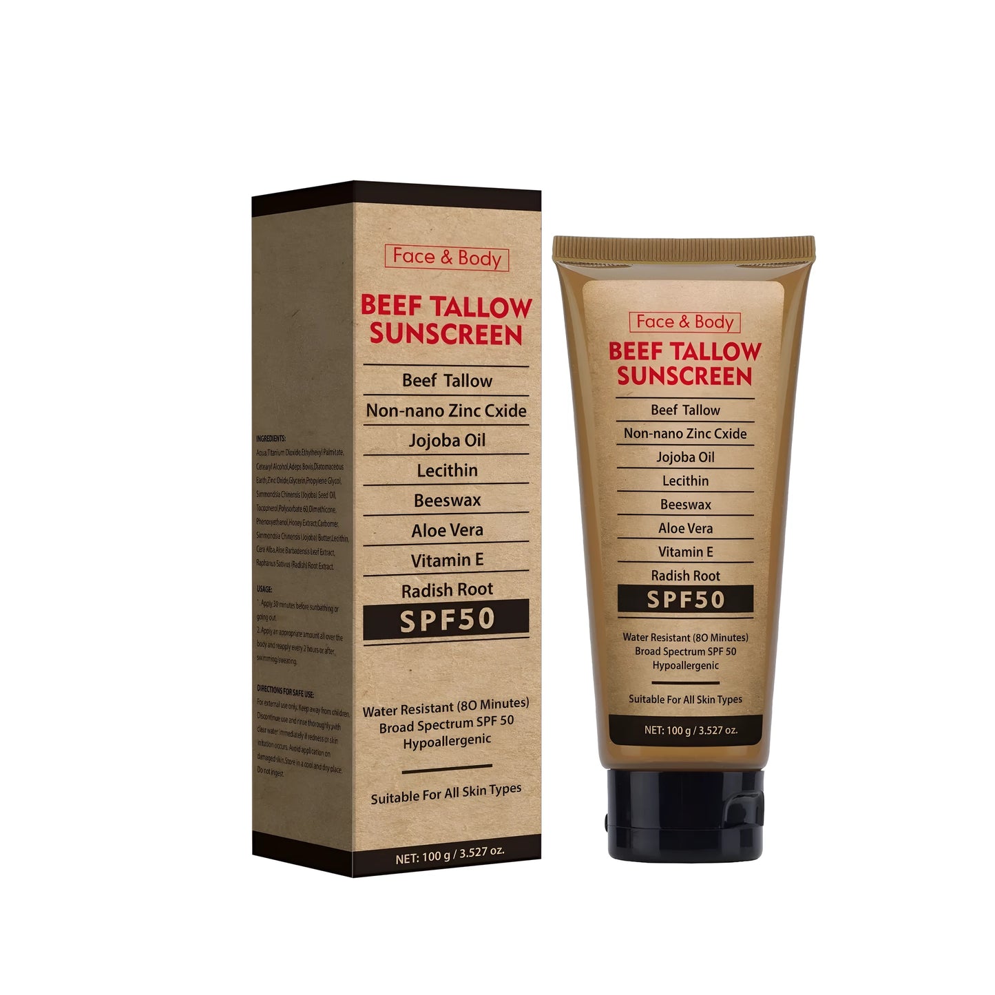 100g jar of Organic Grass-fed Butter Protective Cream for facial moisturising and oil control.