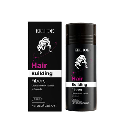 Light Brown hair building fibres powder with keratin and hyaluronic acid in a single pack