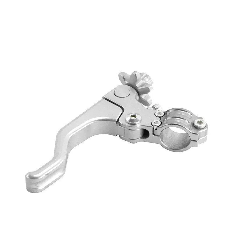 Aluminium alloy motorcycle clutch lever in multiple colour options including red, blue, black, and silver