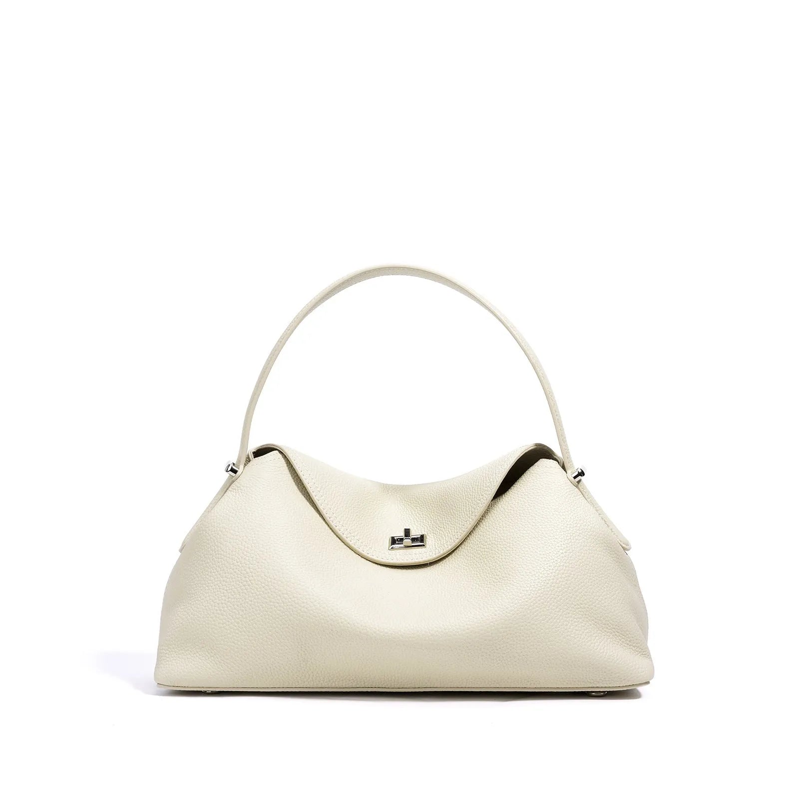Cowhide leather shoulder messenger bag with pillow shape in multiple colour options