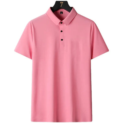 Non-ironing men's shirt in solid colour with short sleeves, available in multiple sizes and colours.
