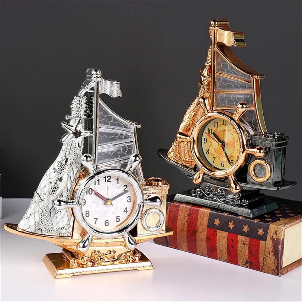 Creative alarm clock with gold and silver colour options for bedroom decor