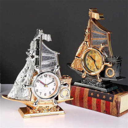 Creative alarm clock with gold and silver colour options for bedroom decor