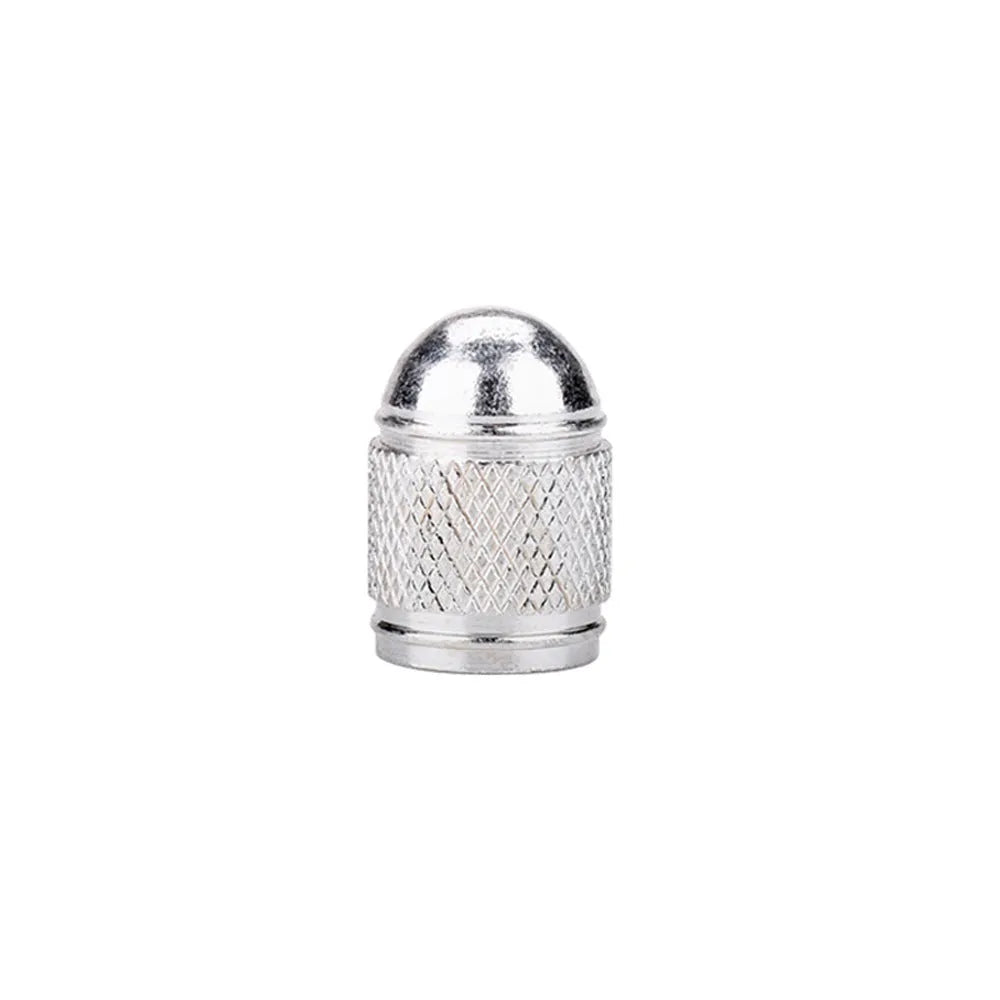 Aluminium mountain bike tyre valve cap with decorative beads and chain design