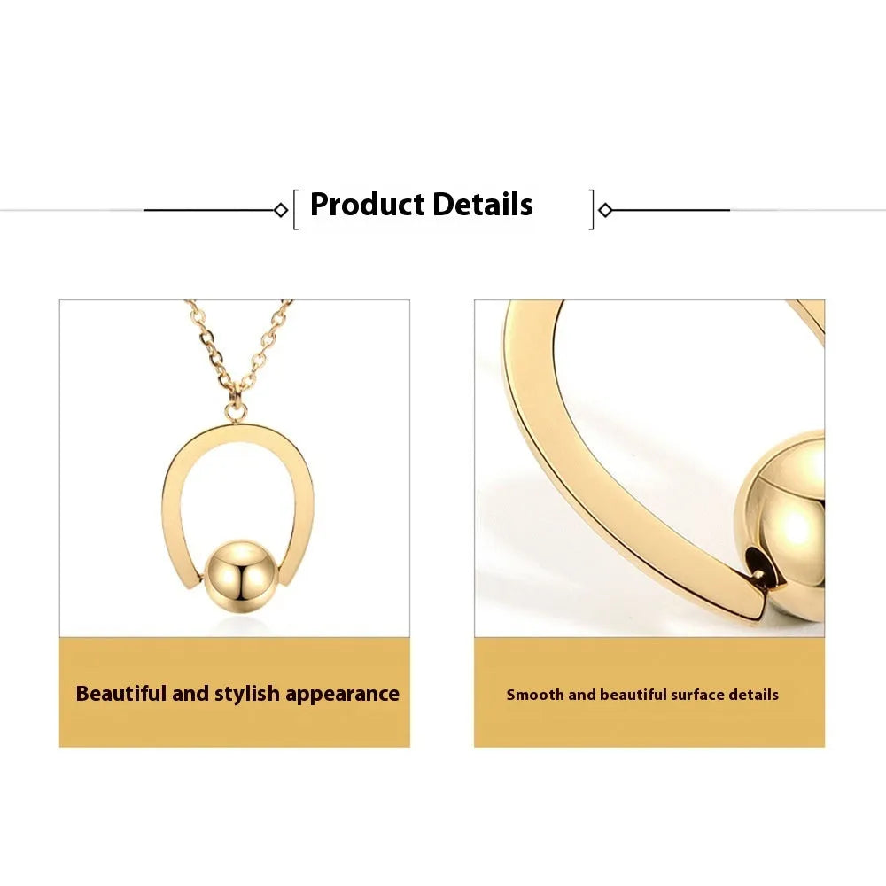 Adjustable stainless steel necklace with geometric pendant and cross chain design in gold or silver finish