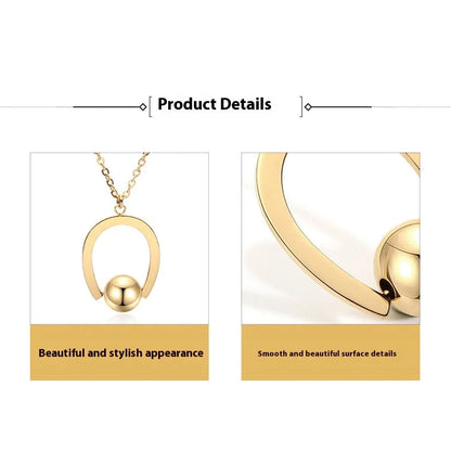 Adjustable stainless steel necklace with geometric pendant and cross chain design in gold or silver finish