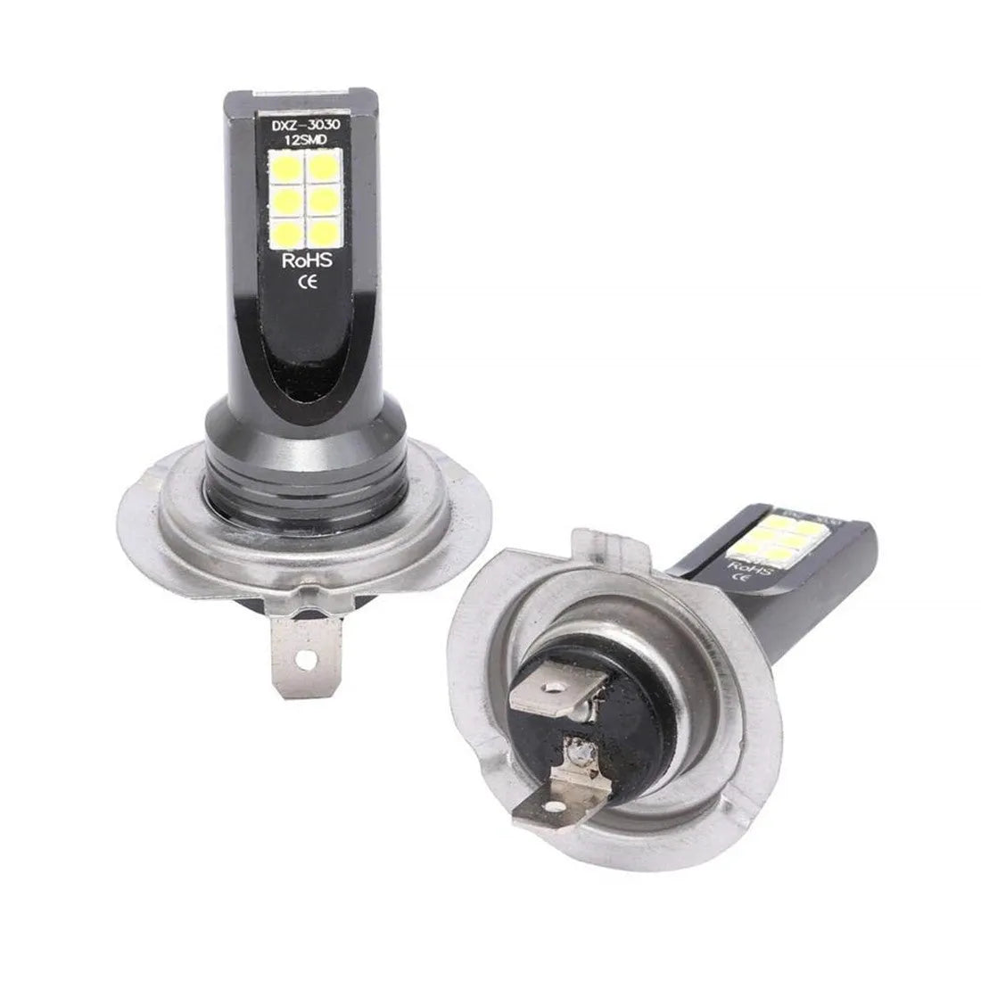 H7 LED fog light with aluminium housing and 12 SMD 3030 beads for 1200LM automotive lighting