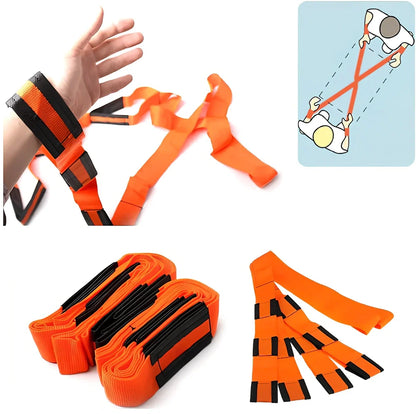 Furniture moving belt with adjustable wrist straps showing 2.37-metre length and 4.5-centimetre width