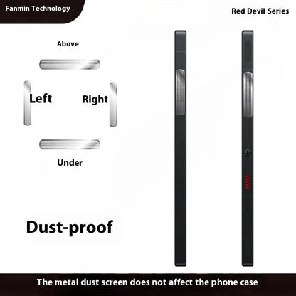 Metal dustproof net for RED MAGIC 10 Pro and 8/9 series phones, black and silver, 4 pack