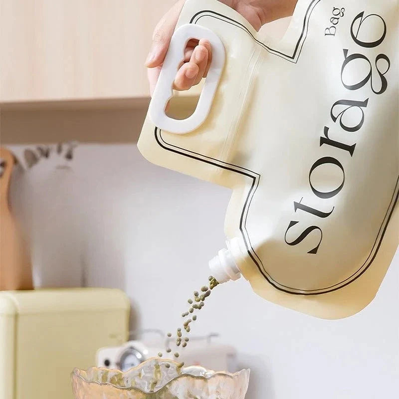 Cream-colored large diameter grain storage bag with food-grade PE material