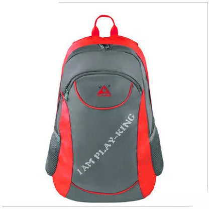 Multi-functional outdoor backpack with built-in folding chair in blue, red, or black