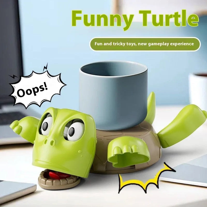 Turtle-shaped coaster in light green colour with heat insulation function, made from ABS plastic.