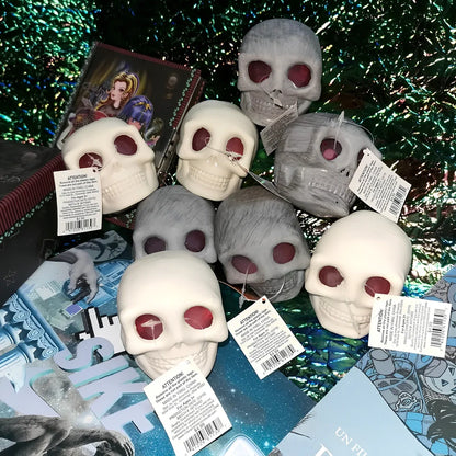 Halloween skeleton decompression ball measuring 8x7cm with single explosive eye design