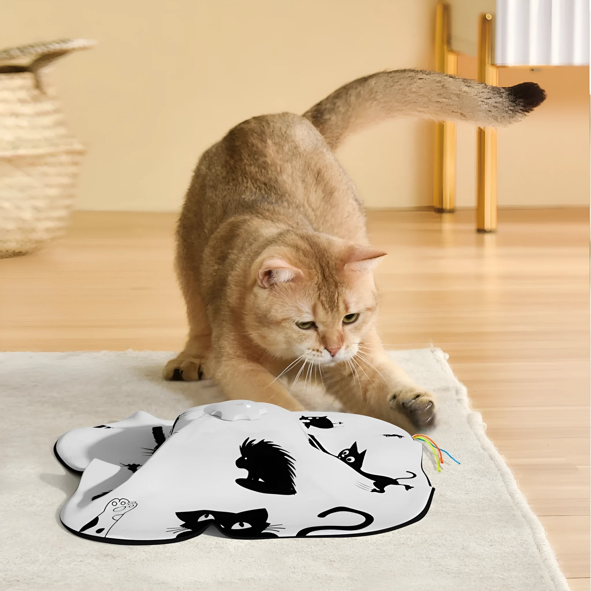 19.8x11.5x19.5cm plastic cat toy with moving parts for independent feline entertainment