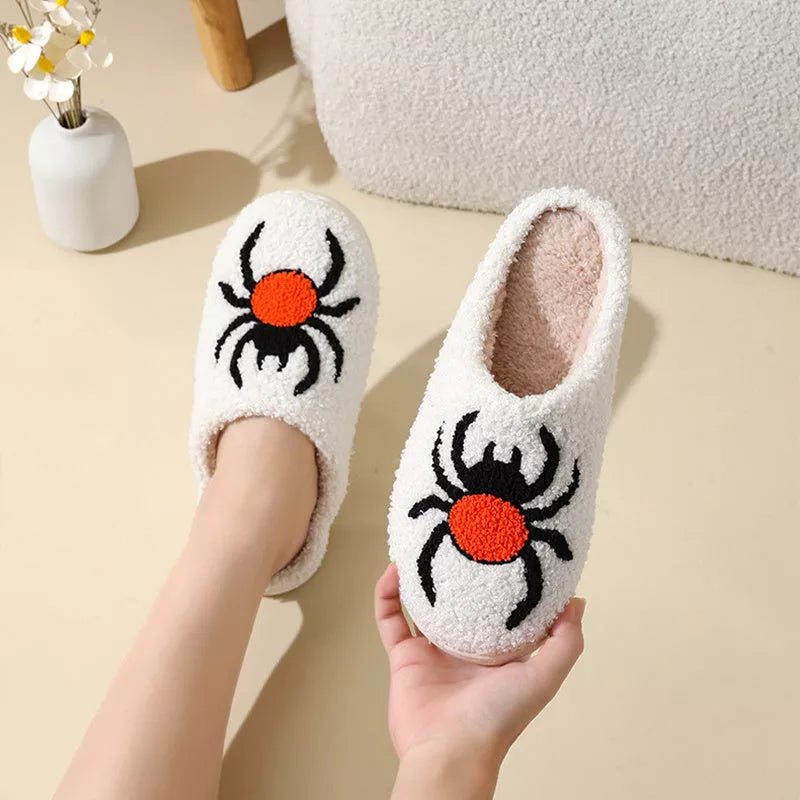 Halloween Spider Witch-hat non-slip indoor slippers in various colors