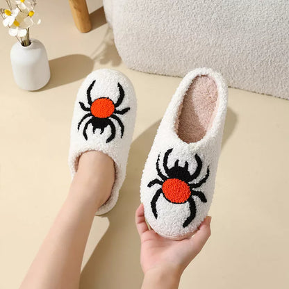 Halloween Spider Witch-hat non-slip indoor slippers in various colors