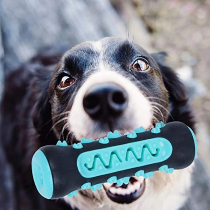 15cm natural rubber dog dental chew toy in four colours for plaque removal
