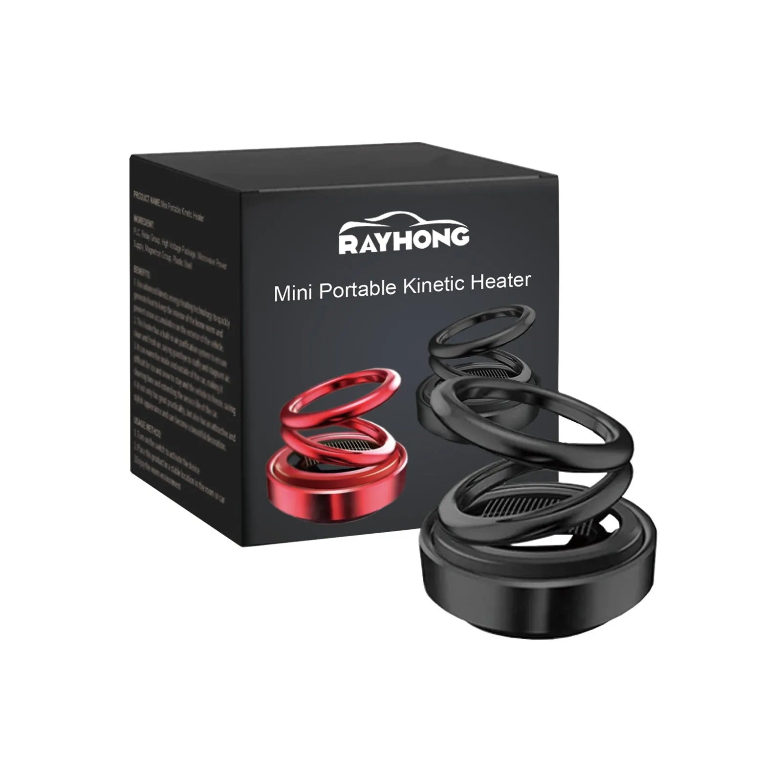 Portable miniature vibration radiator for cars in black or red, 5.1x6cm with fragrance function