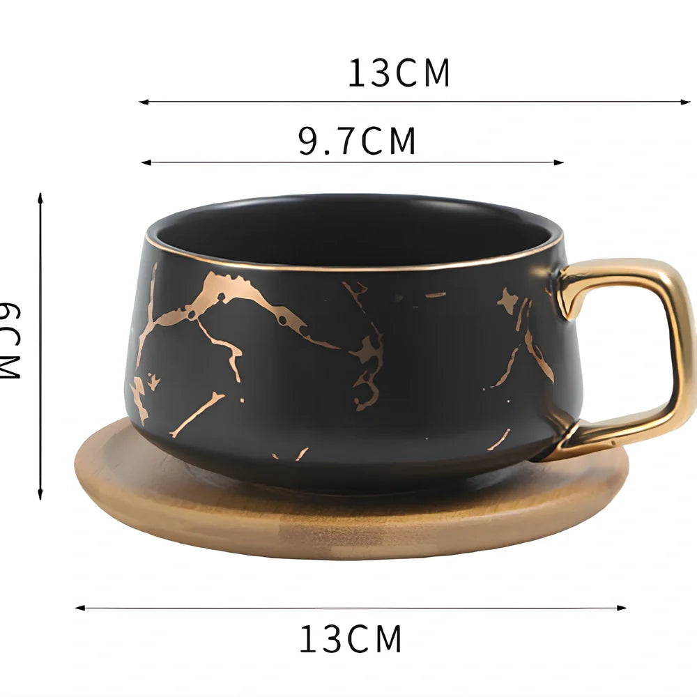 White ceramic coffee mug with double-wall construction showing cross-section insulation detail