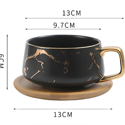 White ceramic coffee mug with double-wall construction showing cross-section insulation detail