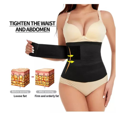 Adjustable waist training belt in polyester for effective body sculpting