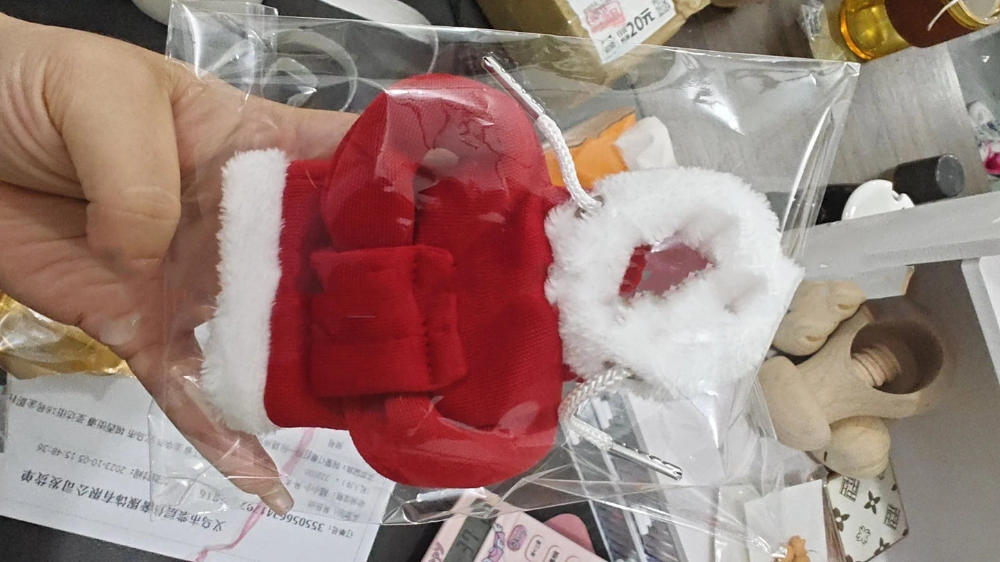 Handmade Christmas Hoodie Car Gearshift Cover in red and green