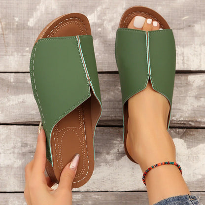 Trendy wedge sandals for women in various colors, featuring a unique European-inspired design, cushioned footbed, and non-slip sole for comfort and style.