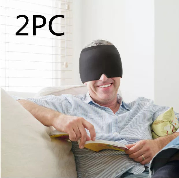 Gel Headband for headache relief in black, pink, sky blue, gray, and purple