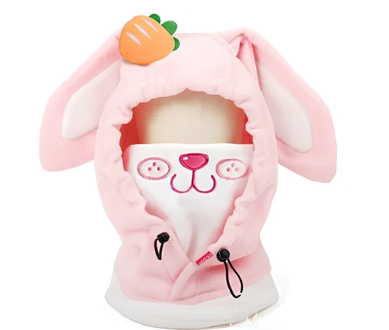 Brown Bear cartoon ski helmet head cover for winter sports protection with elastic band