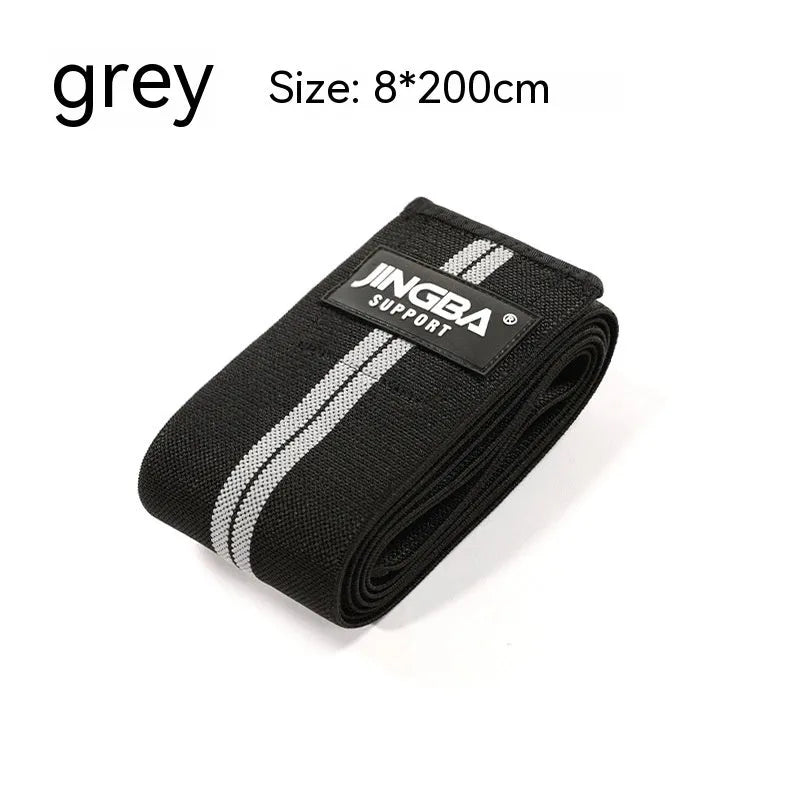 Adjustable sports knee pads in blue, grey, red, and yellow colours for weightlifting and cycling.