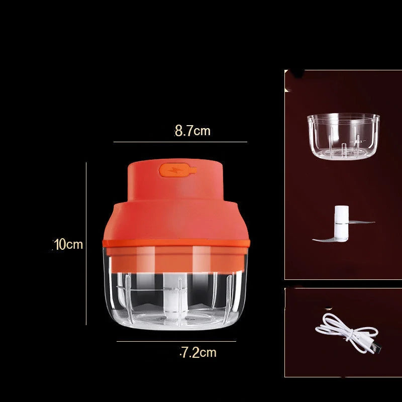 Mini Electric Garlic Masher with stainless steel blade and USB charging