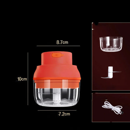 Mini Electric Garlic Masher with stainless steel blade and USB charging