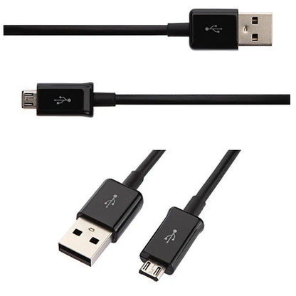Black Android universal data cable with Micro USB connector and 1 metre length