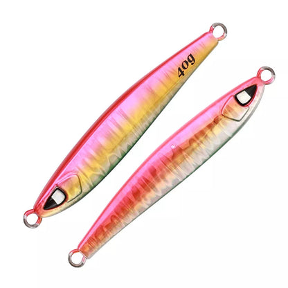 Sea Fishing Long Shot Iron Bait in various colors and weights for effective fishing