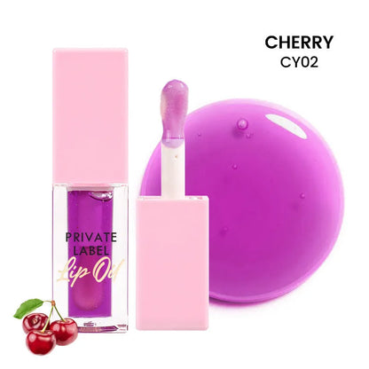 Women's simple natural transparent lip gloss tube with 6ml net content in fruity shades