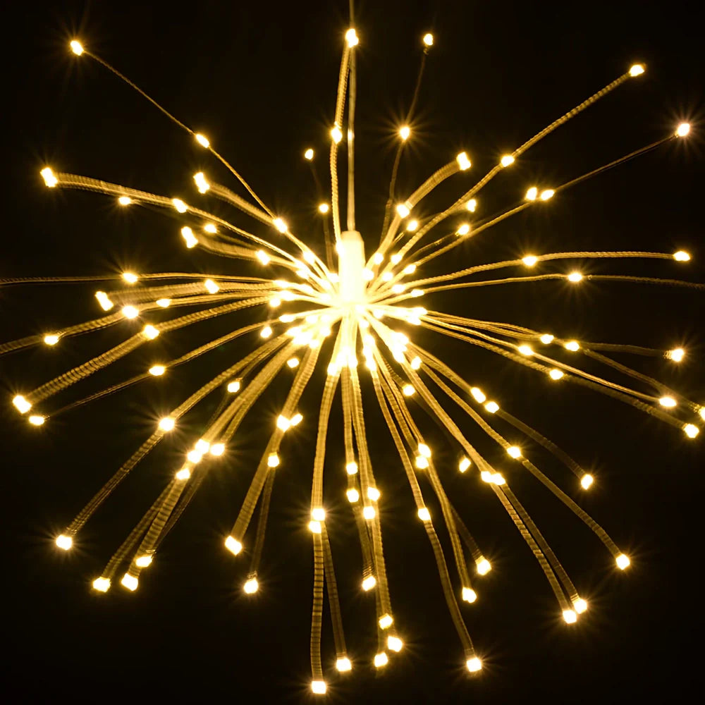 Outdoor waterproof dandelion string lights with copper wire and remote control in colour and warm colour options