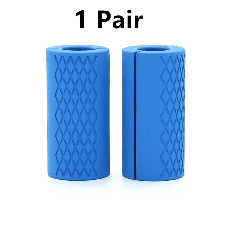 Food Grade Silicone Dumbbell Grip with non-slip surface in various colors