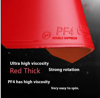 Fast Attack Sticky Classic-50 table tennis racket with anti-rubber surface in red or black with thick or medium-thick sponge