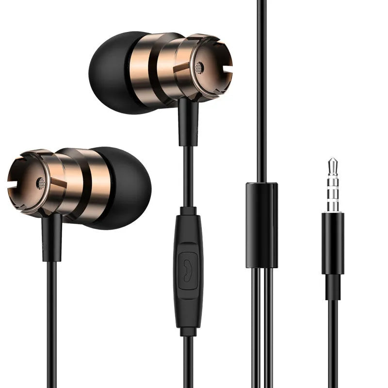 Metal turbo in-ear wired headphones with 3.5mm plug in multiple colour options