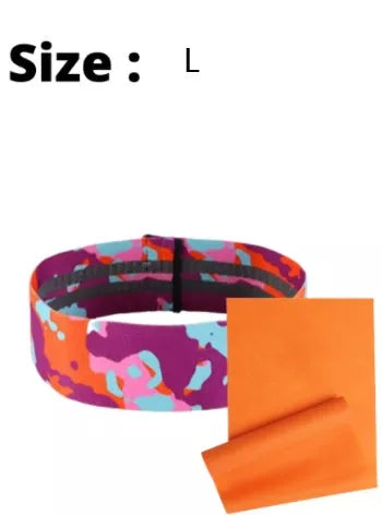 Anti-slip yoga camouflage color resistance band for hip lift and leg beauty exercises