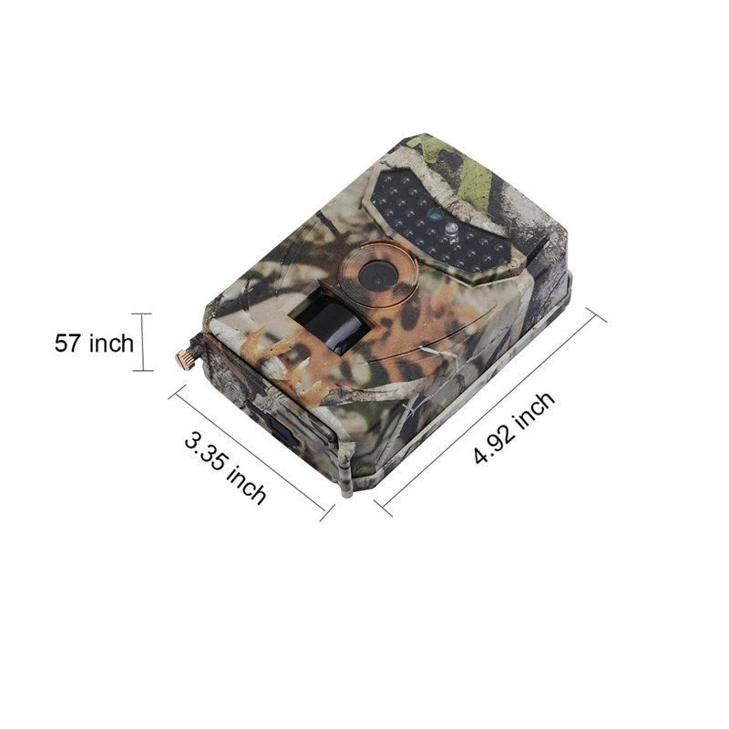 Premium 1080P trail camera with motion-activated sensor, infrared night vision, and weatherproof design for outdoor wildlife monitoring and hunting