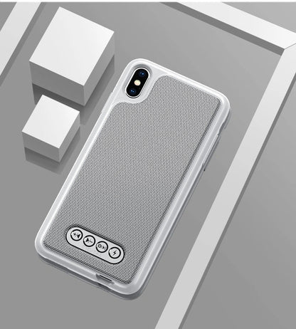 3-in-1 Bluetooth Speaker Phone Case for iPhone with emergency charging feature