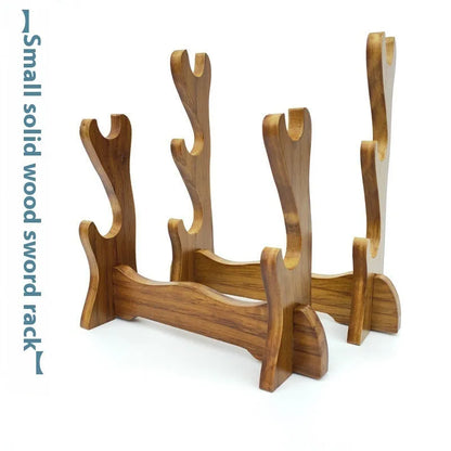 Handmade wooden multi-layer wall bracket in Chinese style with solid wood construction