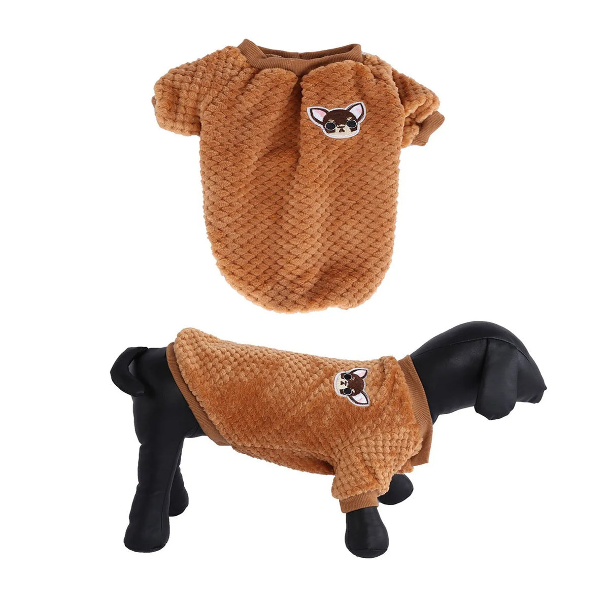 Winter soft warm pet jacket coat for small medium dogs in Blue Coffee Pink Purple, sizes S to XXL