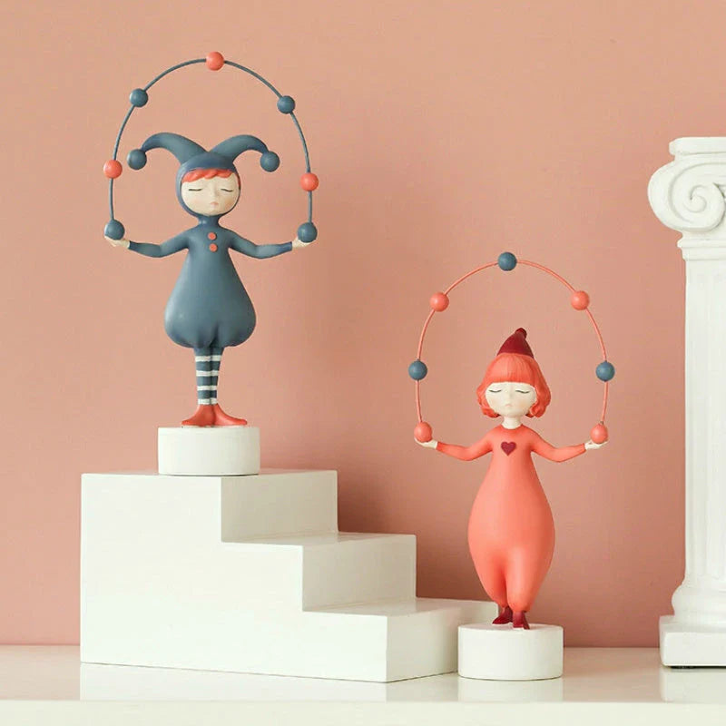 Enchanting resin elf figures in fairy girl and elf boy designs, featuring whimsical details and captivating charm for home decor
