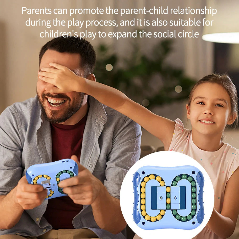 Little Magic Beans Toy - blue stress-relieving cube for kids