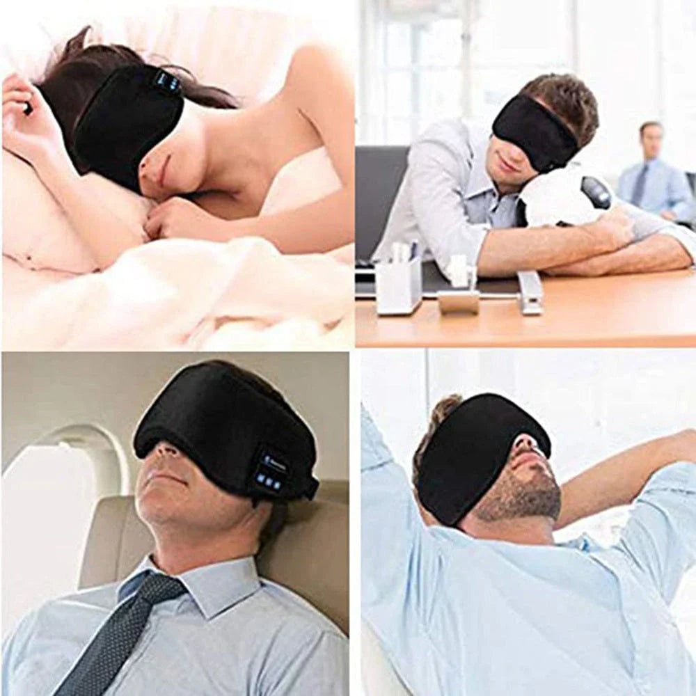 Wireless Bluetooth 5.0 Sleep Headphones with Plush Sleep Mask and Music Player