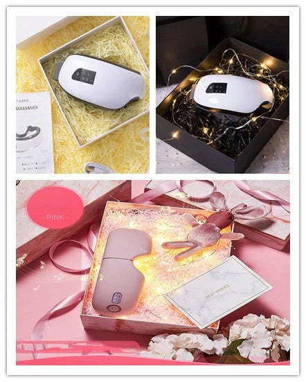 Bluetooth Eye Massager with Hot Compress, Air Pressure Massage, and Soothing Music for Relaxation and Eye Care