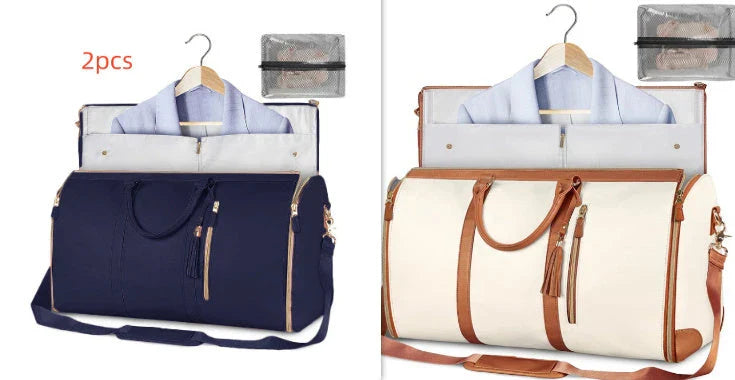 Spacious Travel Duffel Bag - Versatile Women's Handbag with Folding Suit Compartment in Multiple Color Options